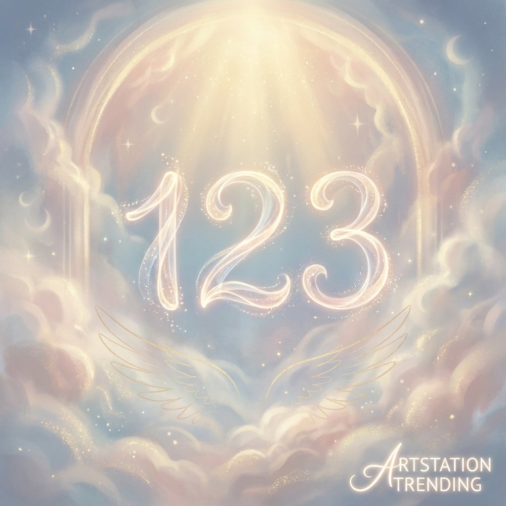 Angel Number 123 spiritual art