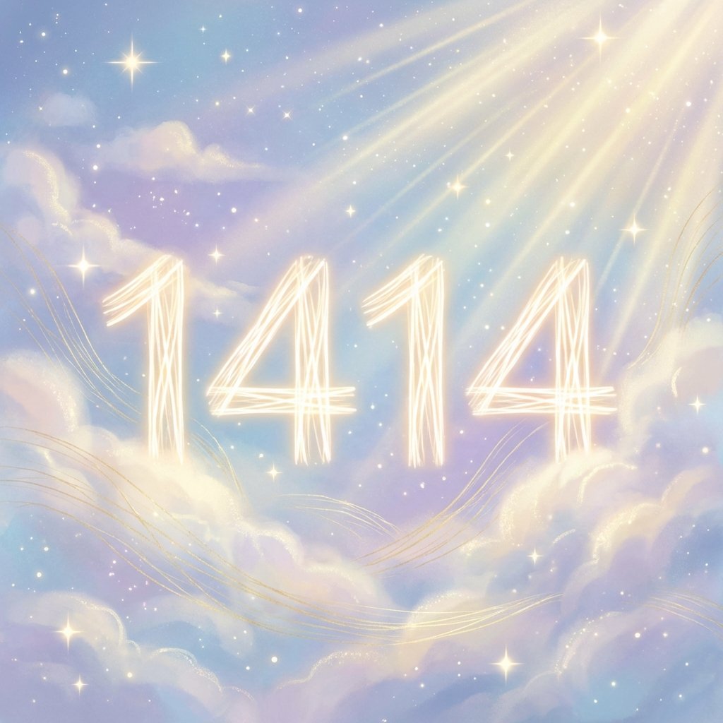 Angel Number 1414 spiritual art
