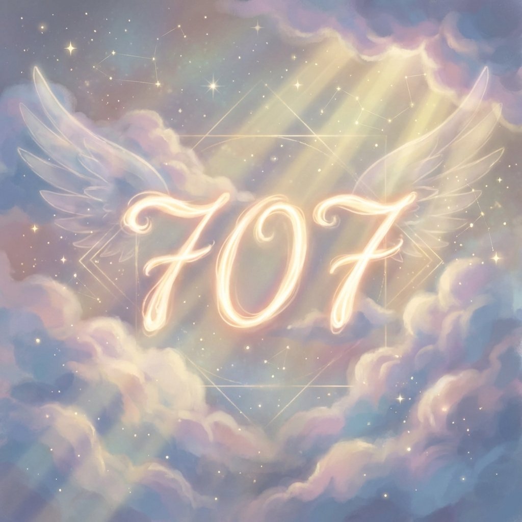 Angel Number 707 spiritual art