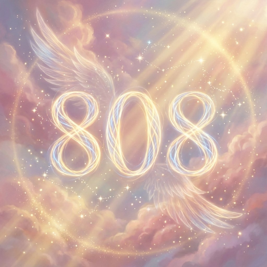 Angel Number 808 spiritual art